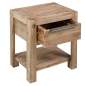 Preview:  Nachttisch mit Schublade 40x30x48 cm Akazie Massivholz