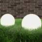 Preview:  LED-Gartenleuchten 2 Stk. Kugelförmig 20 cm PMMA
