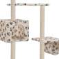 Preview:  Katzenbaum mit Sisal-Kratzsäulen 260 cm Beige Pfoten-Muster