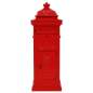 Preview:  Säulenbriefkasten Aluminium Vintage-Stil Rostfrei Rot