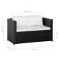 Preview:  3-tlg. Garten-Lounge-Set mit Auflagen Poly Rattan Schwarz