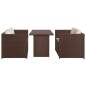 Preview:  3-tlg. Bistro-Set mit Auflagen Poly Rattan Braun