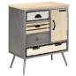 Preview:  Sideboard Massivholz Mango und Stahl 65x33x76 cm