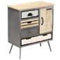 Preview:  Sideboard Massivholz Mango und Stahl 65x33x76 cm