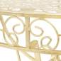 Preview:  Beistelltisch Vintage-Stil Halbrund Metall 72 x 36 x 74 cm Gold