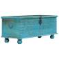 Preview:  Aufbewahrungstruhe Massivholz Mango Blau 100x40x41 cm