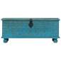 Preview:  Aufbewahrungstruhe Massivholz Mango Blau 100x40x41 cm