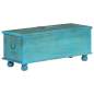 Preview:  Aufbewahrungstruhe Massivholz Mango Blau 100x40x41 cm