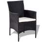 Preview:  4-tlg. Garten-Lounge-Set mit Auflagen Poly Rattan Schwarz