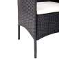 Preview:  4-tlg. Garten-Lounge-Set mit Auflagen Poly Rattan Schwarz