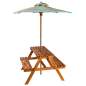Preview:  Kinder-Picknicktisch mit Sonnenschirm 79x90x60 cm Akazienholz