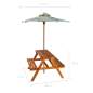 Preview:  Kinder-Picknicktisch mit Sonnenschirm 79x90x60 cm Akazienholz