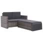 Preview:  2-tlg. Garten-Lounge-Set mit Auflagen Poly Rattan Grau