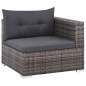 Preview:  3-tlg. Garten-Lounge-Set mit Auflagen Poly Rattan Grau