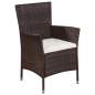 Preview:  3-tlg. Bistro-Set Poly Rattan Braun