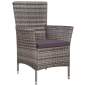 Preview:  3-tlg. Bistro-Set Poly Rattan Grau