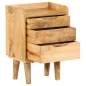 Preview:  Nachttisch Mangoholz Massiv 40 x 30 x 59,5 cm 