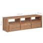 Preview:  TV-Schrank Massivholz Teak Natur 120×30×40 cm