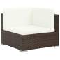 Preview:  7-tlg. Garten-Lounge-Set mit Auflagen Poly Rattan Braun