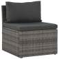 Preview:  4-tlg. Garten-Lounge-Set mit Polstern Poly Rattan Grau