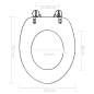 Preview:  Toilettensitz mit Soft-Close-Deckel MDF Stein-Design