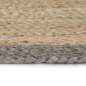 Preview:  Teppich Handgefertigt Jute mit Grauem Rand 90 cm