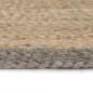 Preview:  Teppich Handgefertigt Jute mit Grauem Rand 120 cm