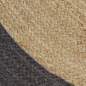 Preview:  Teppich Handgefertigt Jute mit Dunkelgrauem Rand 120 cm