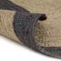 Preview:  Teppich Handgefertigt Jute mit Dunkelgrauem Rand 120 cm