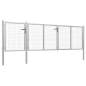 Preview:  Gartentor Stahl 400 x 100 cm Silbern