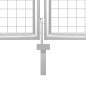 Preview:  Gartentor Stahl 400 x 100 cm Silbern
