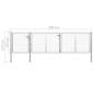 Preview:  Gartentor Stahl 400 x 100 cm Silbern