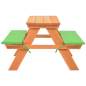 Preview:  Kinder Picknicktisch mit Bänken 89x79x50 cm Massivholz Tanne