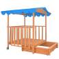 Preview:  Kinderspielhaus mit Sandkasten Holz Blau UV50 