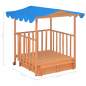 Preview:  Kinderspielhaus mit Sandkasten Holz Blau UV50 