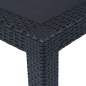 Preview:  Gartentisch Anthrazit 220x90x72 cm Kunststoff Rattan-Optik