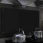 Preview:  Küchenrückwand Schwarz 90x50 cm Hartglas