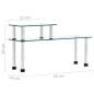 Preview:  Küchenregal Transparent 45×16×26 cm Hartglas