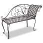 Preview:  Garten-Chaiselongue 128 cm Stahl Antik Braun