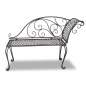 Preview:  Garten-Chaiselongue 128 cm Stahl Antik Braun