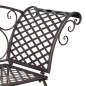 Preview:  Garten-Chaiselongue 128 cm Stahl Antik Braun