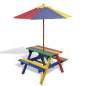 Preview:  Kinder-Picknickgarnitur mit Sonnenschirm in 4 Farben