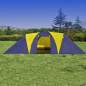 Preview:  Campingzelt 9 Personen Stoff Blau/Gelb