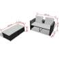 Preview: 4-tlg. Garten-Lounge-Set mit Auflagen Poly Rattan Schwarz