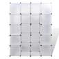 Preview:  Modularer Schrank mit 14 Fächern Weiß 37x146x180,5 cm