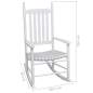 Preview:  Schaukelstuhl mit gebogener Sitzfläche Weiß Holz