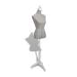 Preview: Damenbüste Schneiderpuppe Büste Torso Mannequin Leinen mit Streifen