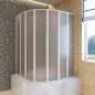 Preview: Duschwand Duschabtrennung 140 x 168 cm 7 Faltwände