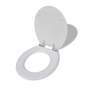 Mobile Preview:  Toilettensitz MDF Deckel mit Absenkautomatik Design Weiß