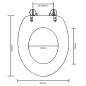 Preview:  Toilettensitz MDF Deckel ohne Absenkautomatik Design Schwarz